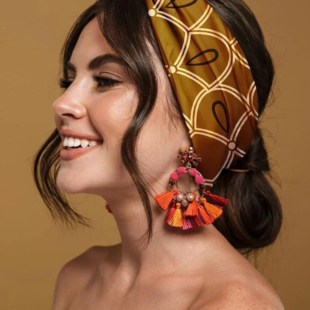 Wide Polyester Headband Galaxy Hair Accessory for Women Multi-use and Stylish
